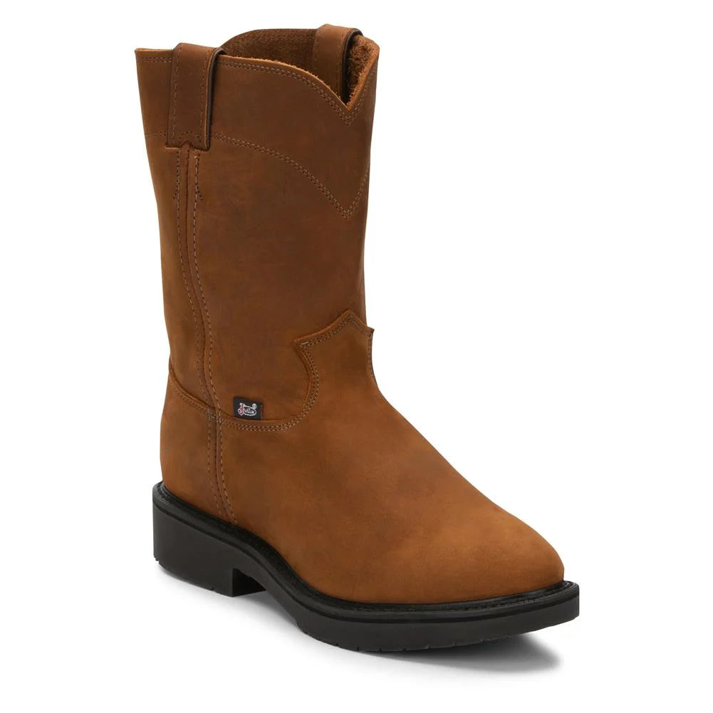 Justin Men's Conductor Work Boots Hazel Brown – ELP Western Justin Men's Conductor Work Boots Hazel Brown – ELP Western