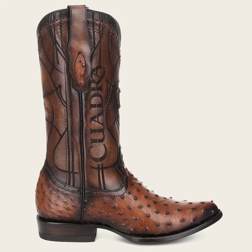 Cuadra Men's Ostrich Cowboy Boots Round Toe – ELP Western