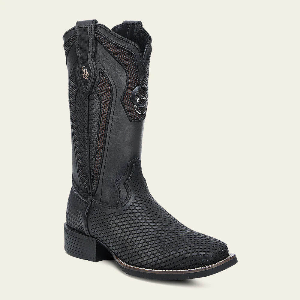 Men's Cuadra Square Toe Boots Black Oxford CU985 – ELP Western