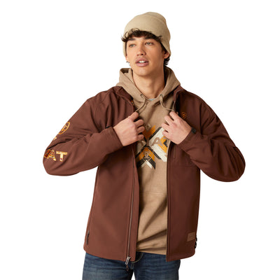 ariat mens brown softshell jacket