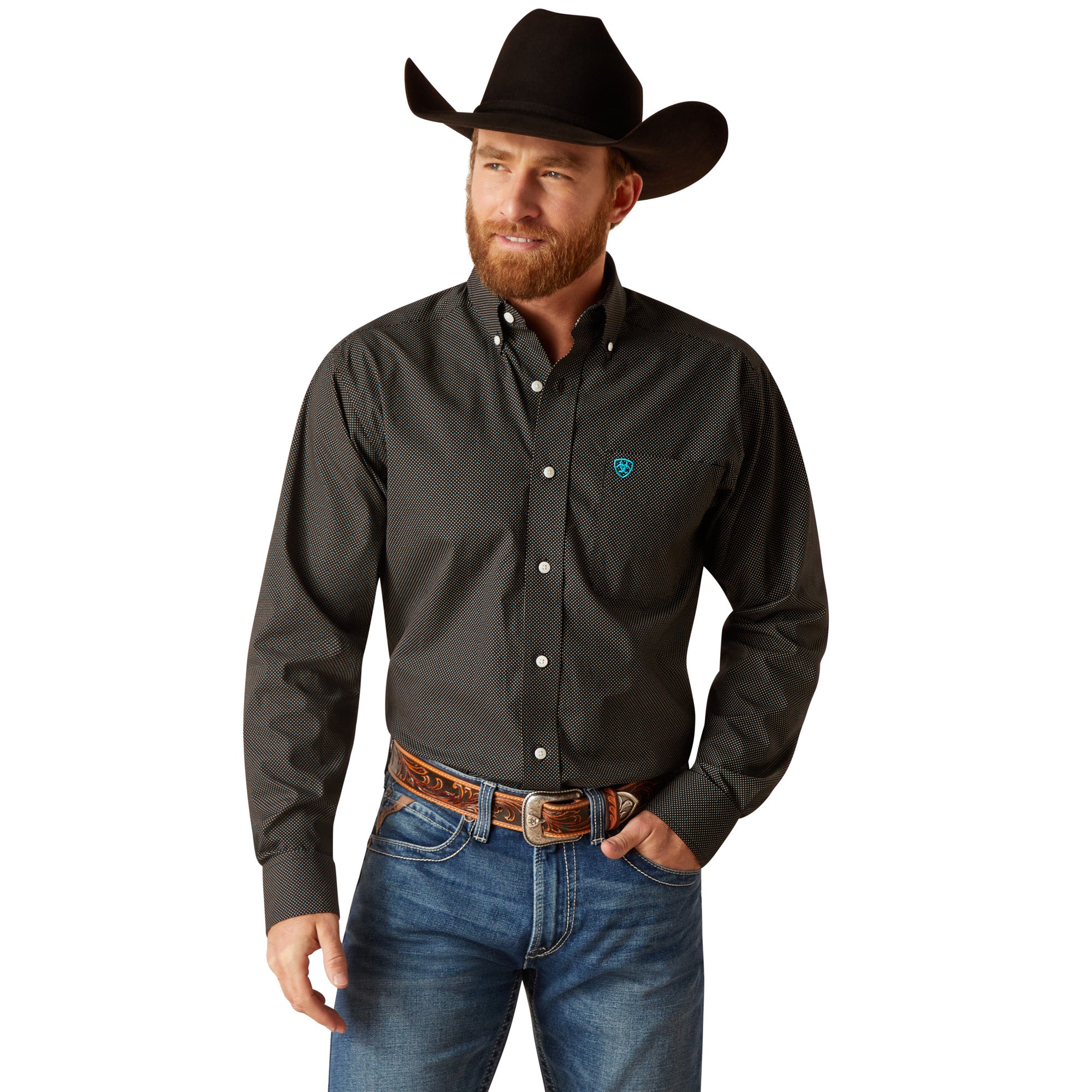 Ariat Men's Wrinkle Free Gian Fitted Shirt