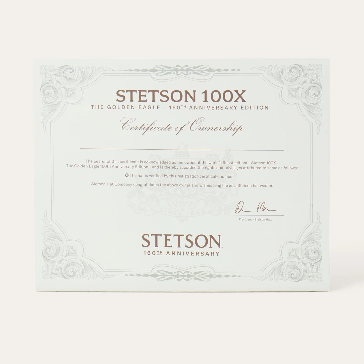 Stetson 100x Golden Eagle 160th Edition 7242