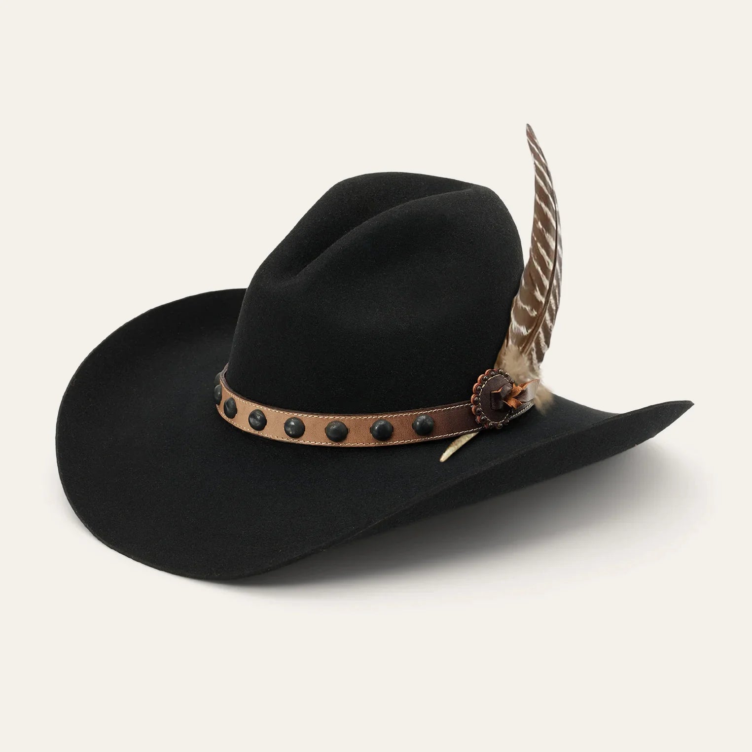 Stetson 4x buffalo felt hat broken bow gus crown cowboy western hat