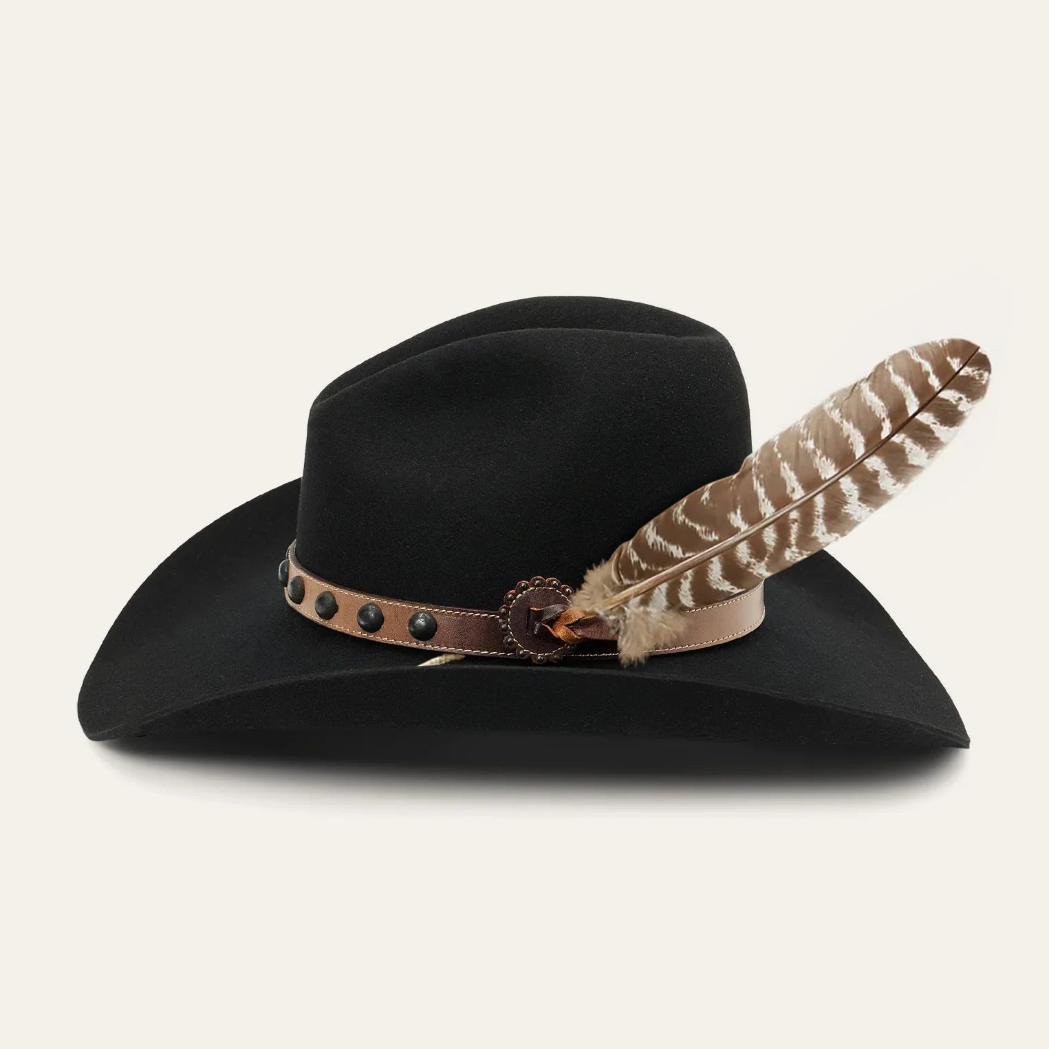 Stetson 4x buffalo felt hat broken bow gus crown cowboy western hat