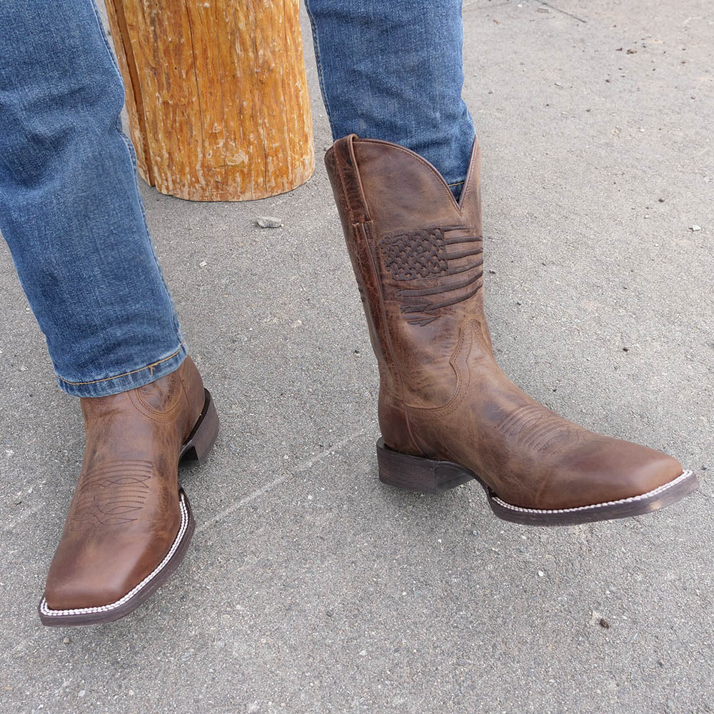 Men s Ariat Patriot Square Toe Boots El Potrero Western Wear