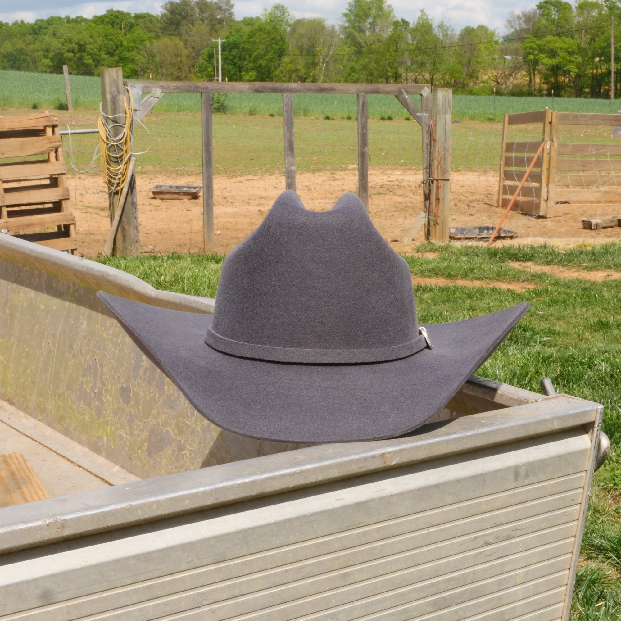 grey western cowboy hat stetson brenham grey