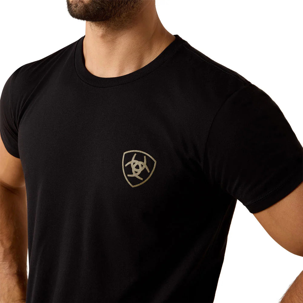 10073958 Ariat Men's Banner Badge Black T-Shirt