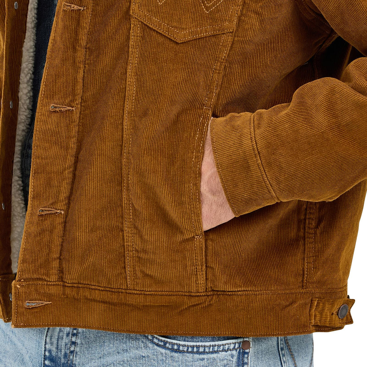 112367603 Wrangler Men's Corduroy Jacket Sherpa