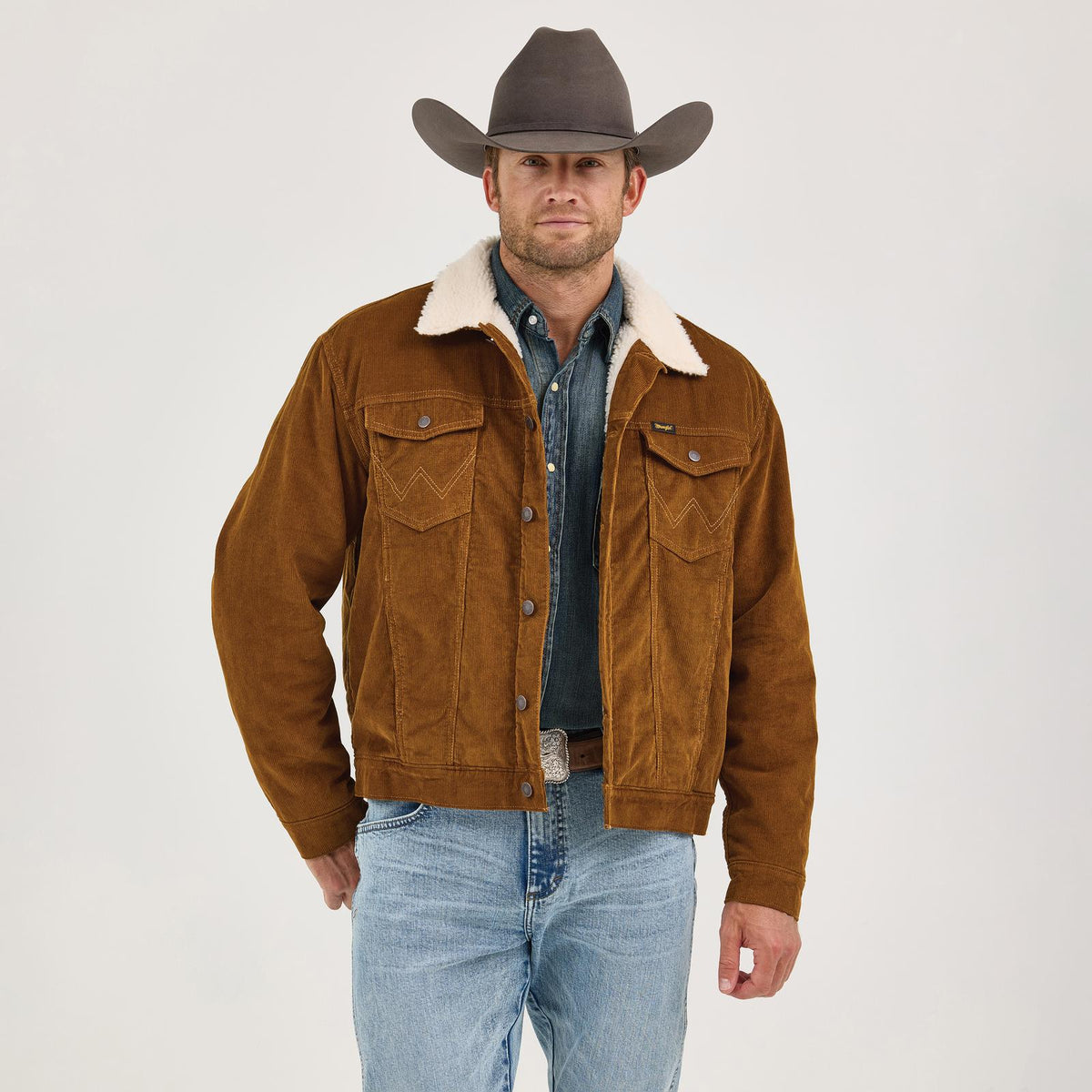 112367603 Wrangler Men's Corduroy Jacket Sherpa