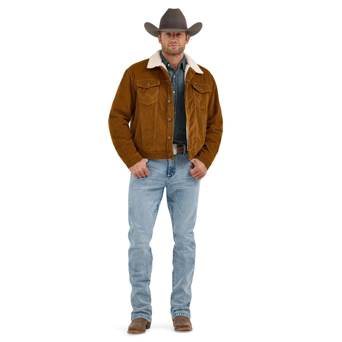 112367603 Wrangler Men's Corduroy Jacket Sherpa