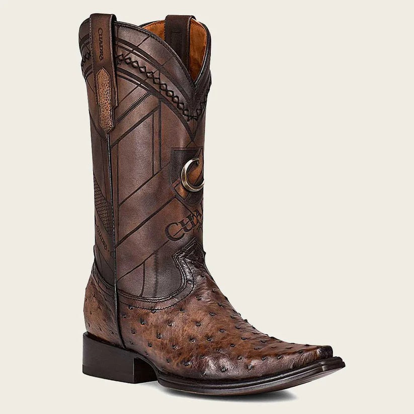 snip toe ostrich boots