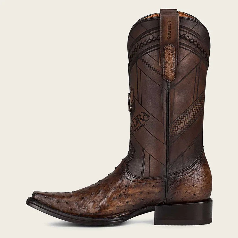 ♡新品♡ CUADRA ウエスタンブーツ　オーストリッチ　メキシコ製　1642 Cuadra: Men Black Ostritch Square Toe Boots – La Raza Western Wear