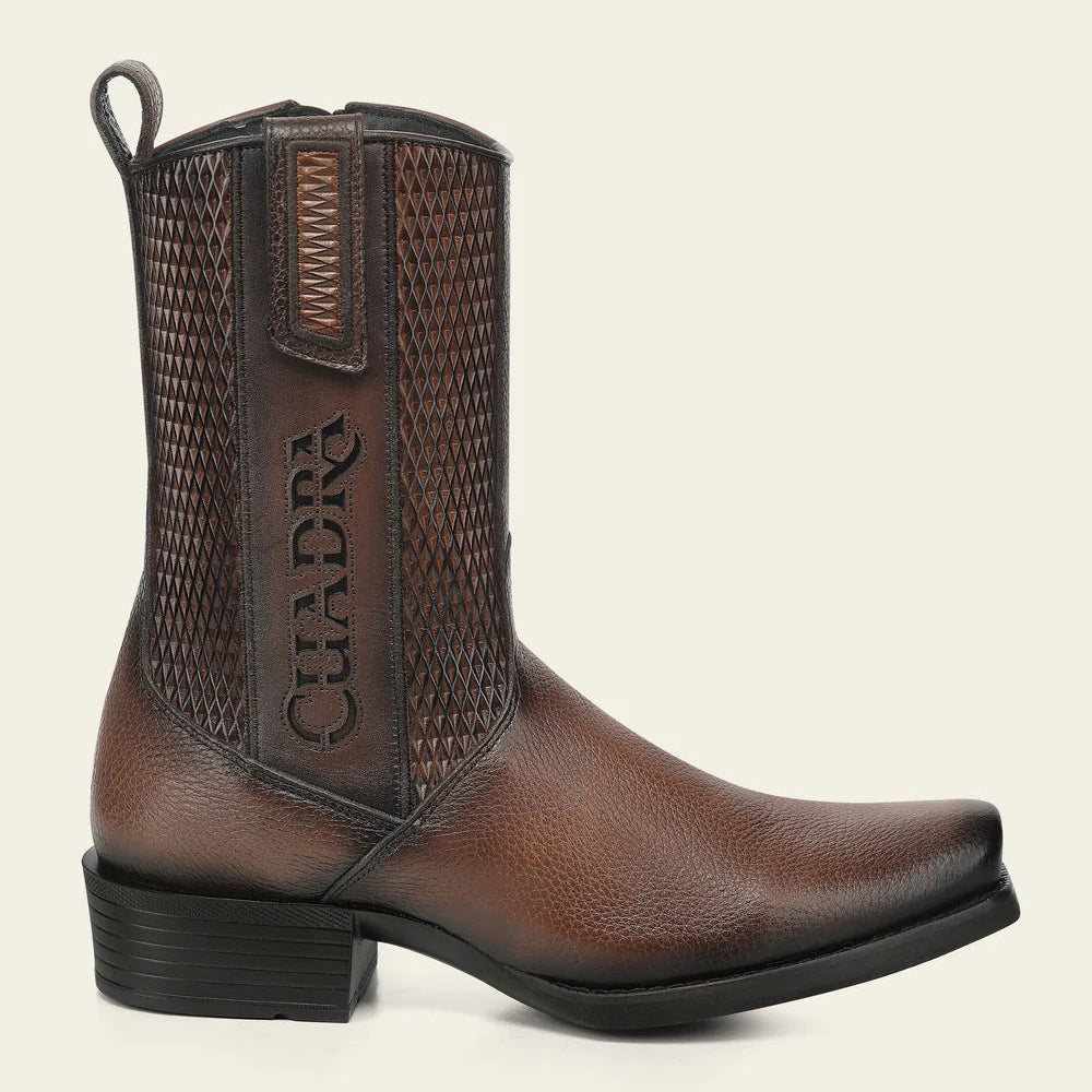 Cuadra Men's Deerskin Zipper Boots Honey CC298