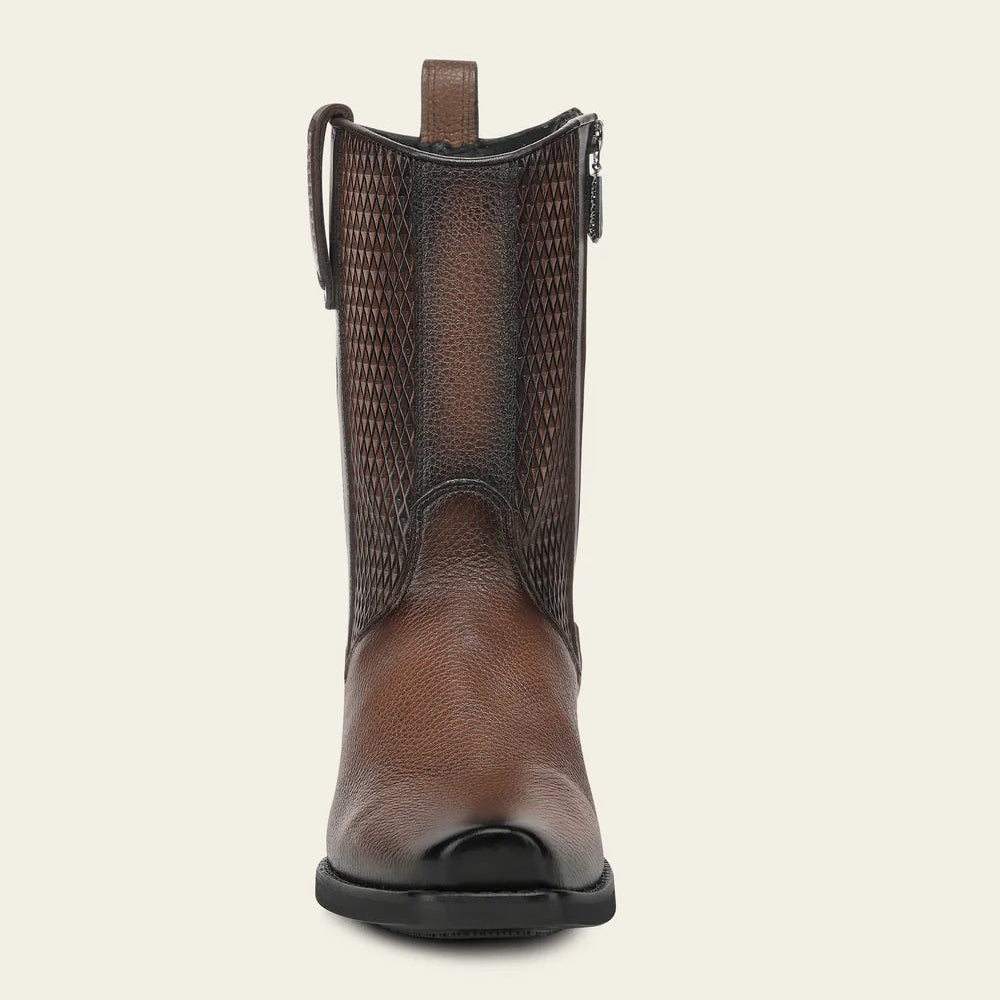 Cuadra Men's Deerskin Zipper Boots Honey CC298