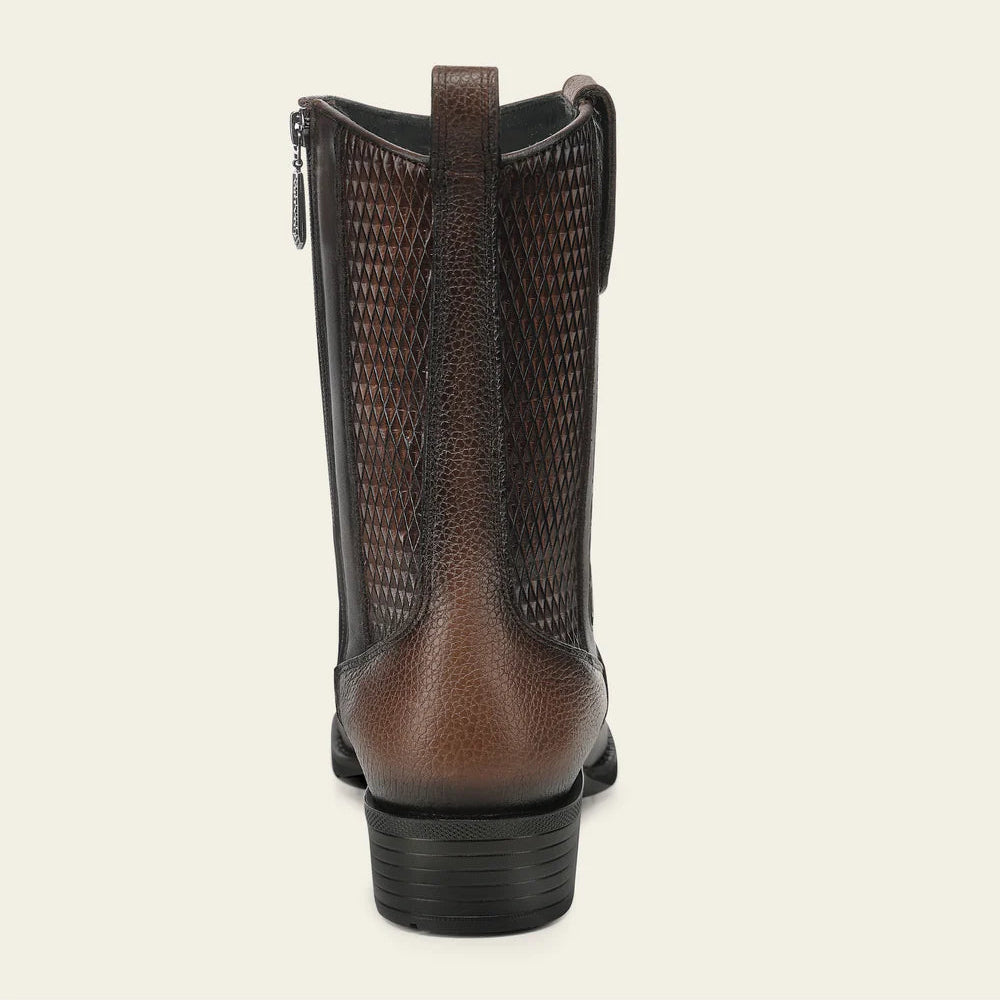 Cuadra Men's Deerskin Zipper Boots Honey CC298