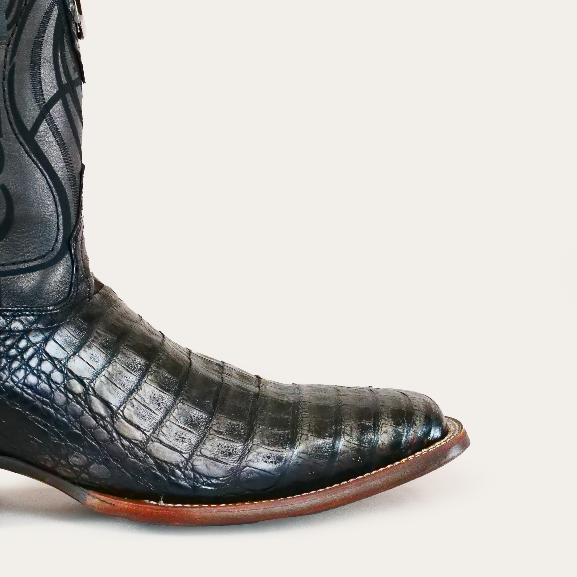 square toe caiman boots