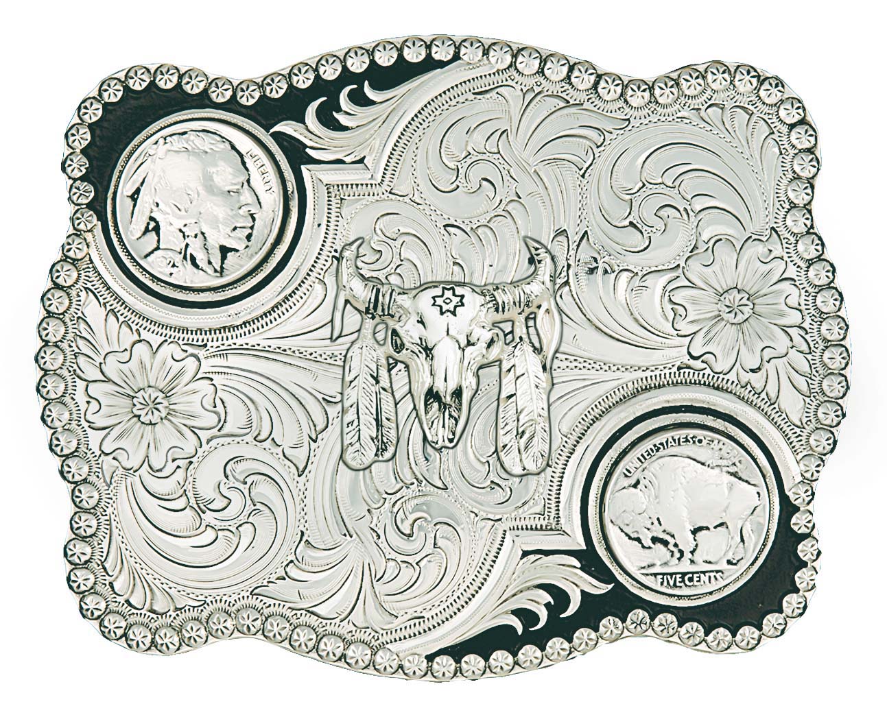 indian buffalo nickle buckle montana