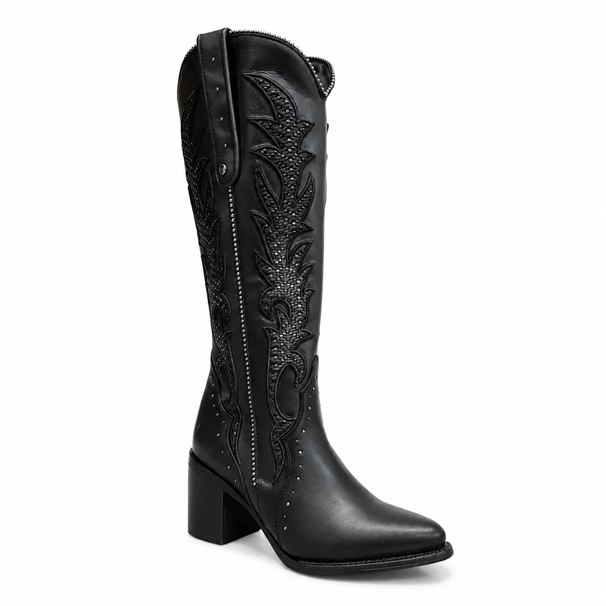 Cuadra Women's Tall Leather Boots Black CC337