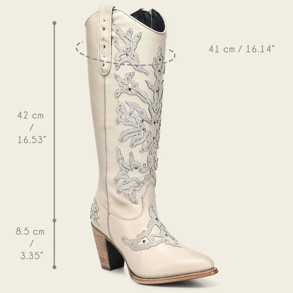 Cuadra Ladie's Tall Boots Beige CC239