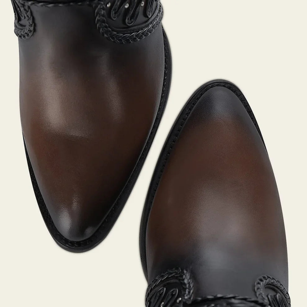 Cuadra Ladies Boot Chocolate Zipper Round Toe CC240