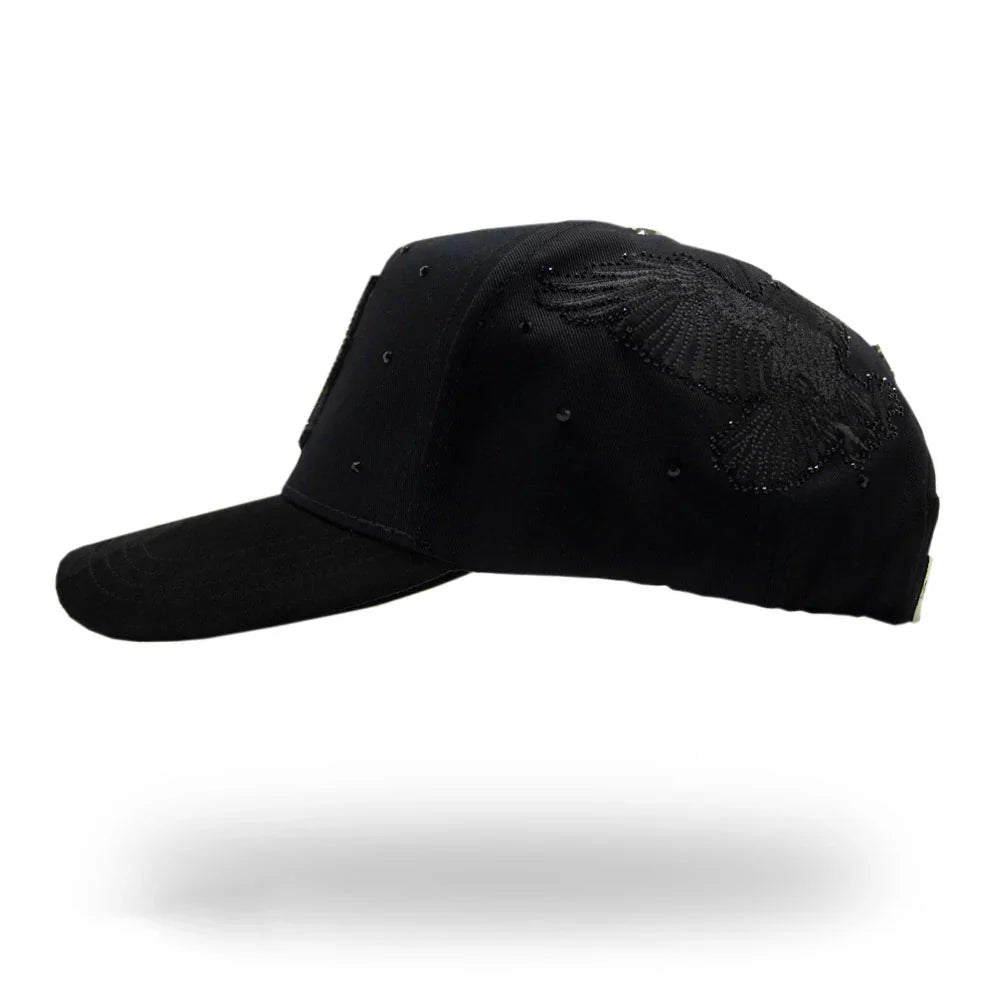 MX5004 Black Mexican Eagle Deluxe Snapback Cap