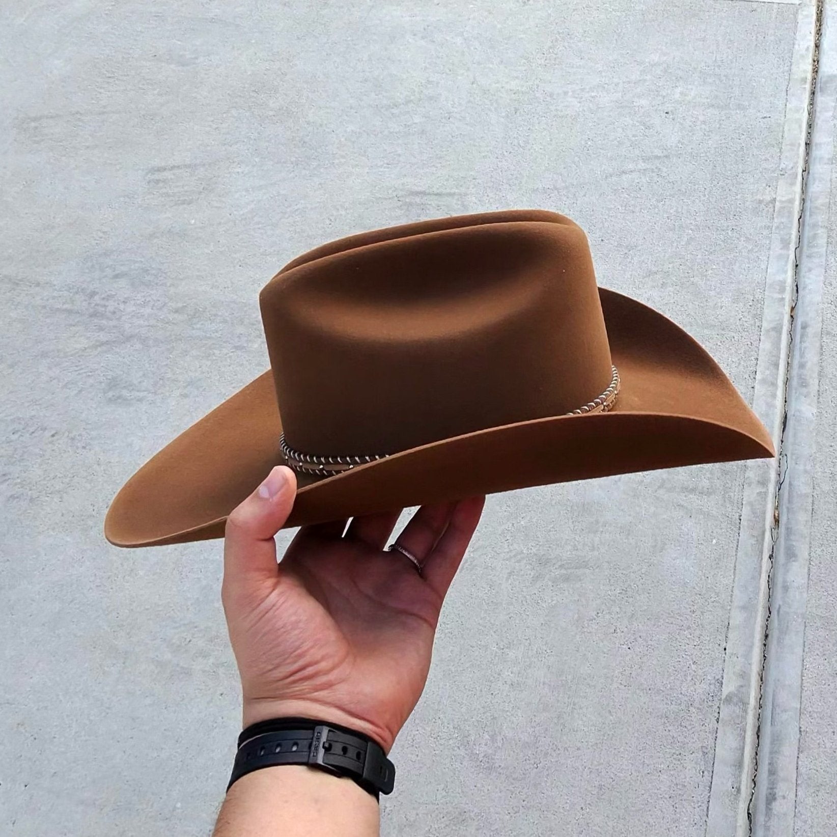 brown felt cowboy hats