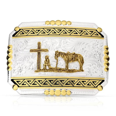 cross horse buckle