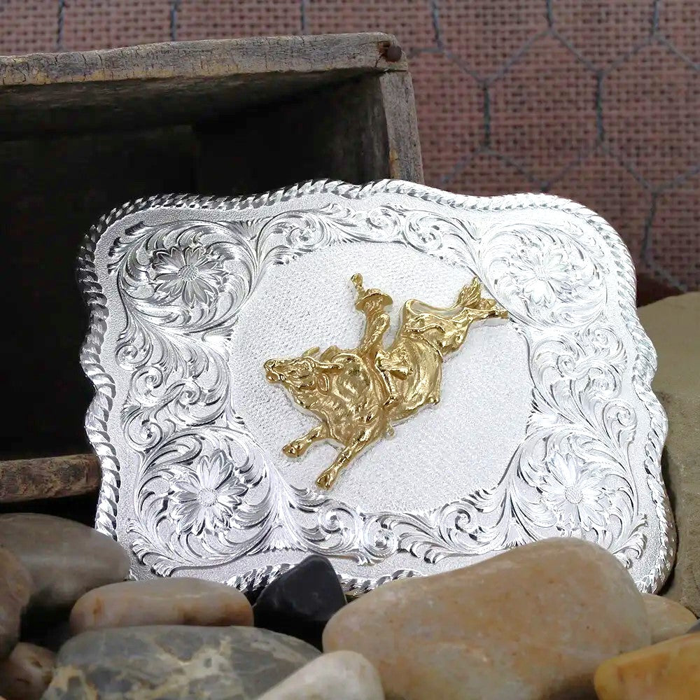 bullrider buckle montana silversmith