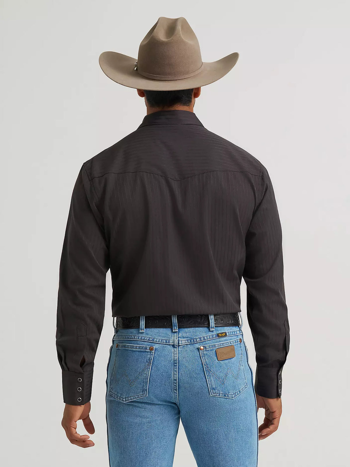 Men's Wrangler Western Snap Shirt Black 75214BK