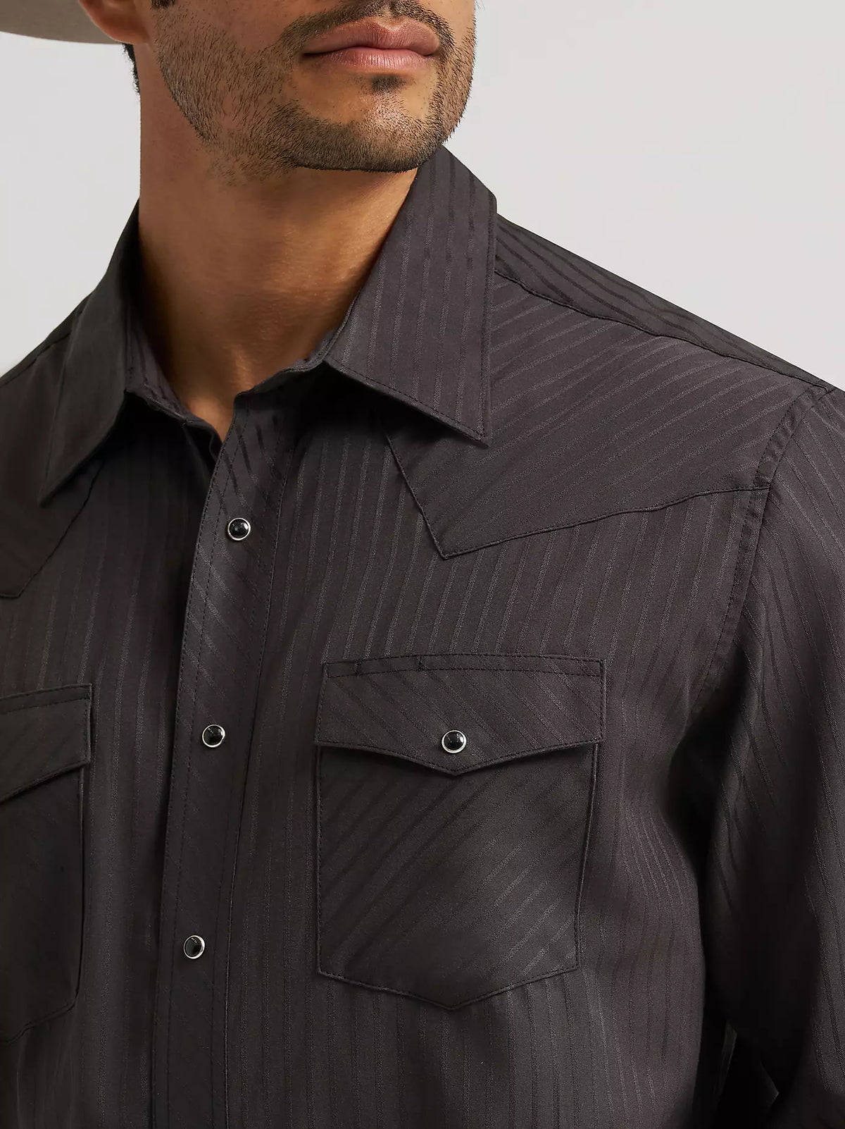 Men's Wrangler Western Snap Shirt Black 75214BK