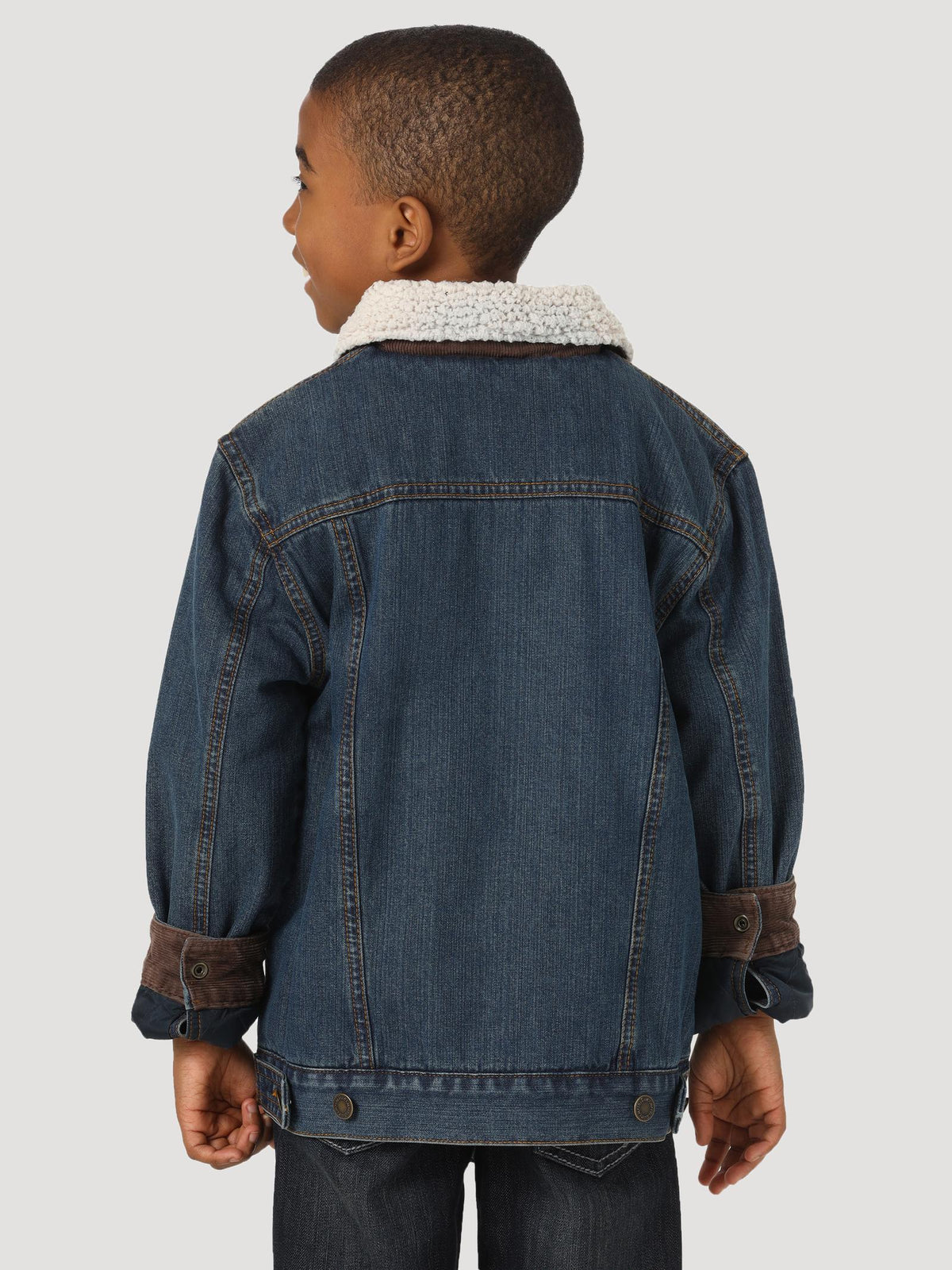 84256RT Wrangler Boy's Sherpa Denim Jacket