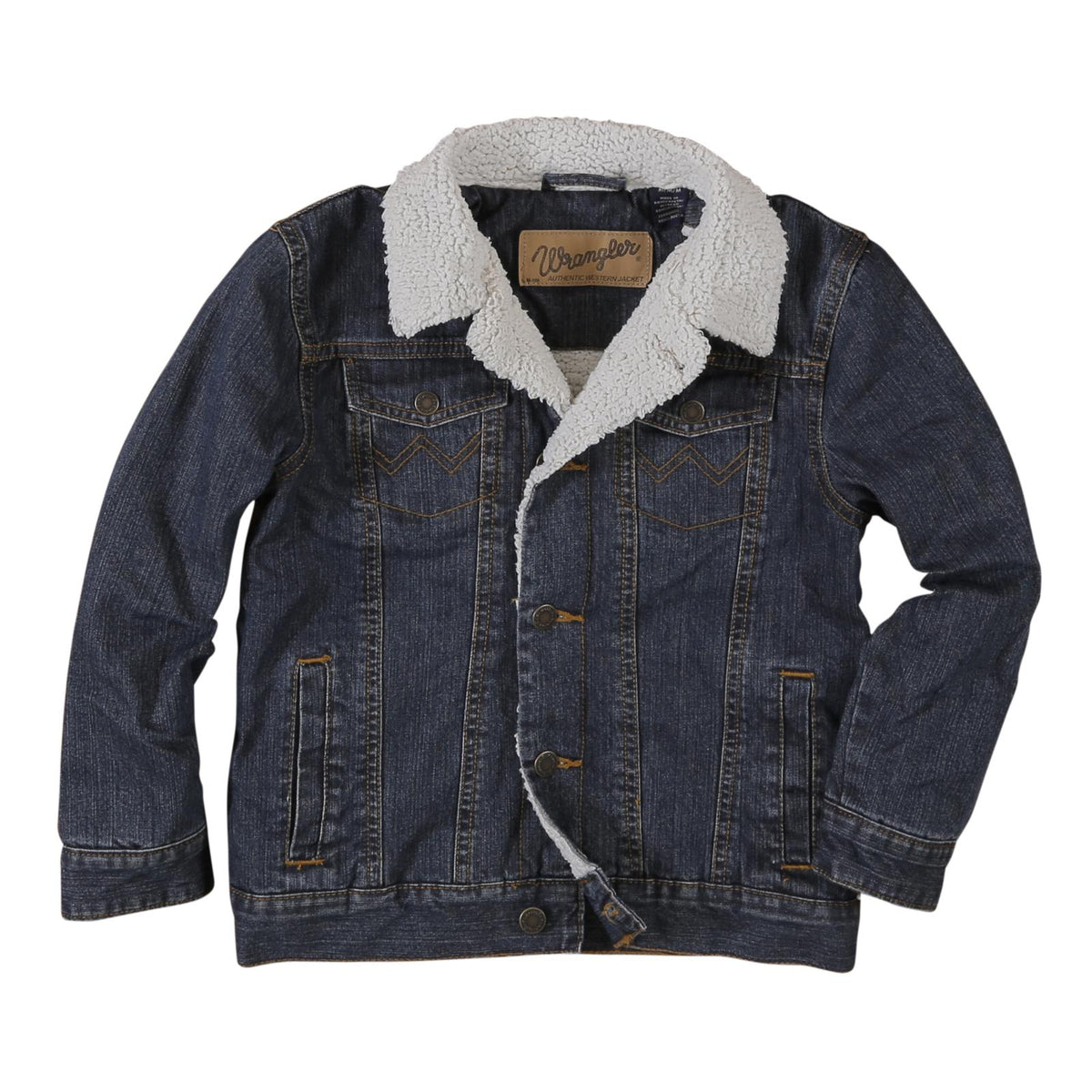 84256RT Wrangler Boy's Sherpa Denim Jacket