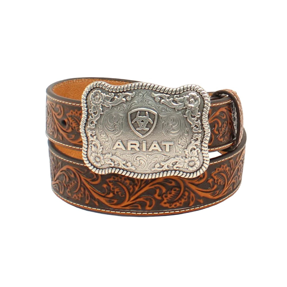 mens western belt brown