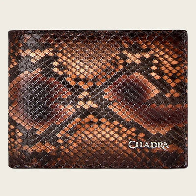 snakeskin wallet for men in brown