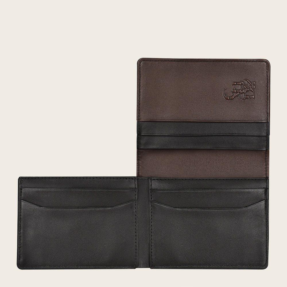 Deerskin Wallet Cuadra Brown Black DU513