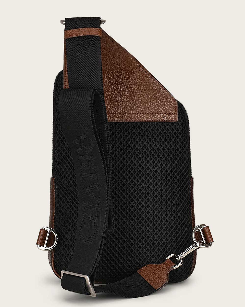 Cuadra Men's Over Brown Python Leather Bag DU503