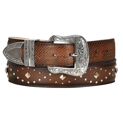 ARIAT- Women's Fashion Leather Belt ( Distressed Brown ) – El Potrerito