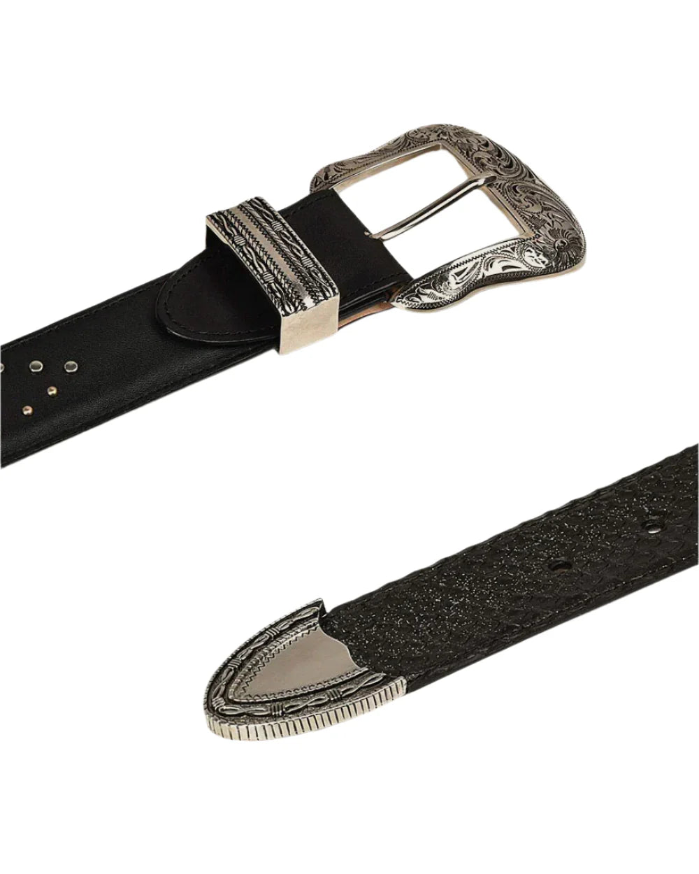 Black Women&#39;s Cuadra Belt Studded Python