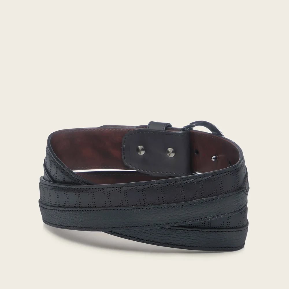 Cuadra Men's Leather Belt BC399 BLACK