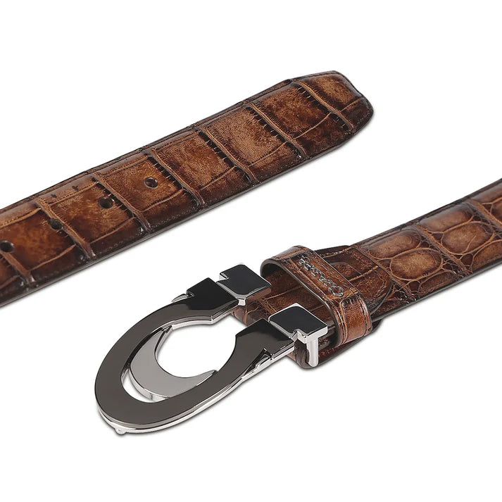 Cuadra Men's Alligator Belt BC366 Honey