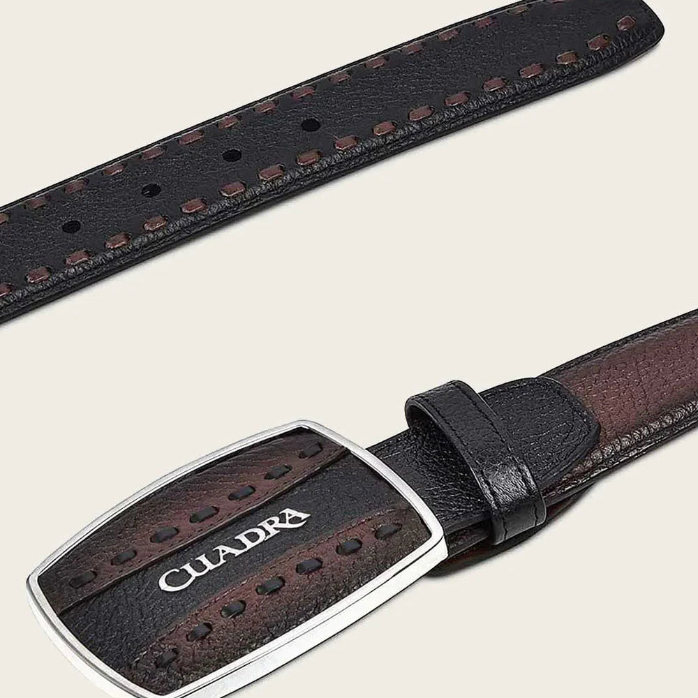 Men&#39;s Cuadra Deerskin Belt Brown