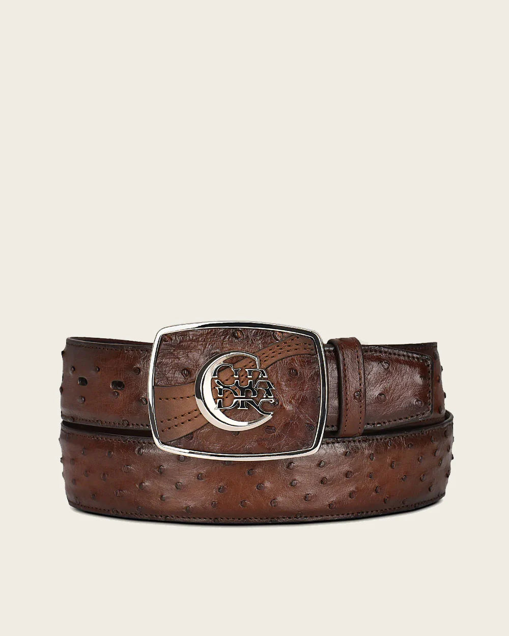 CUADRA BELT OSTRICH CHESTNUT