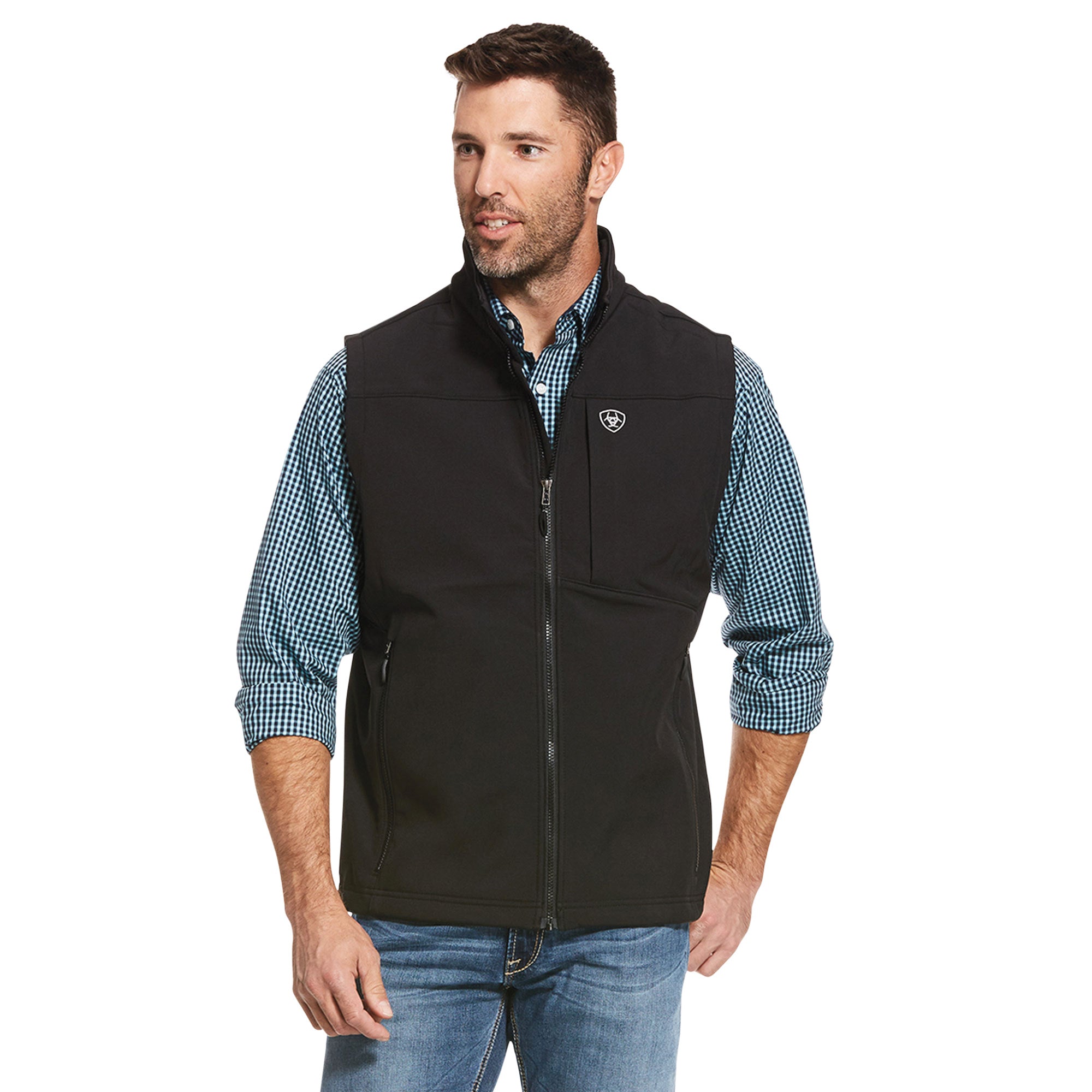 mens ariat vest black