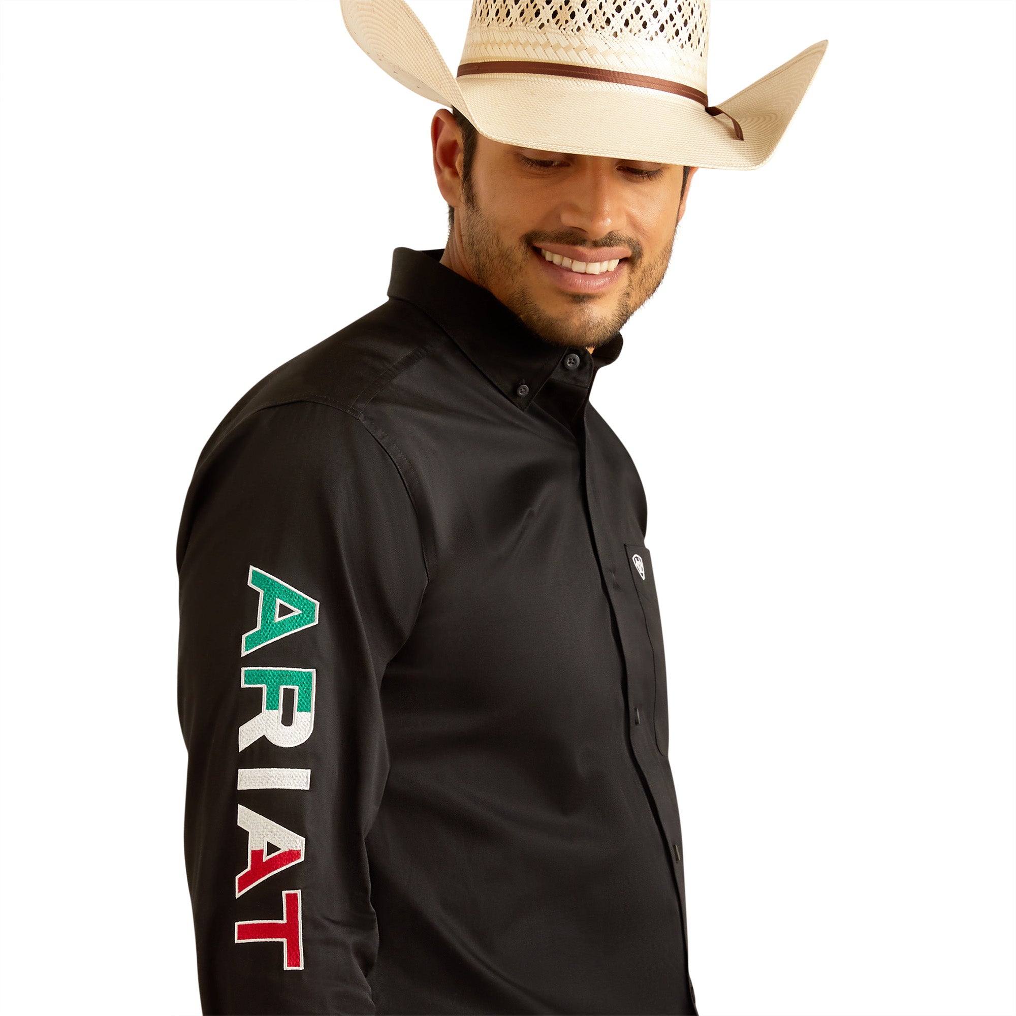 ariat team mexico long sleeve shirt black