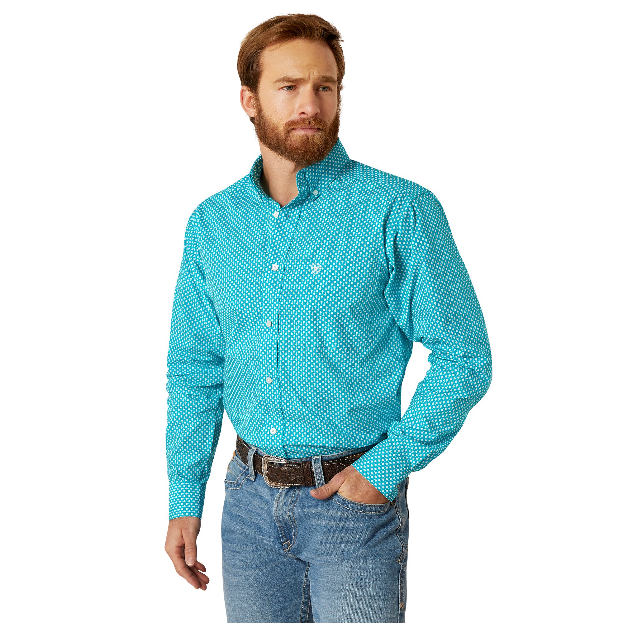 turquoise shirt for men