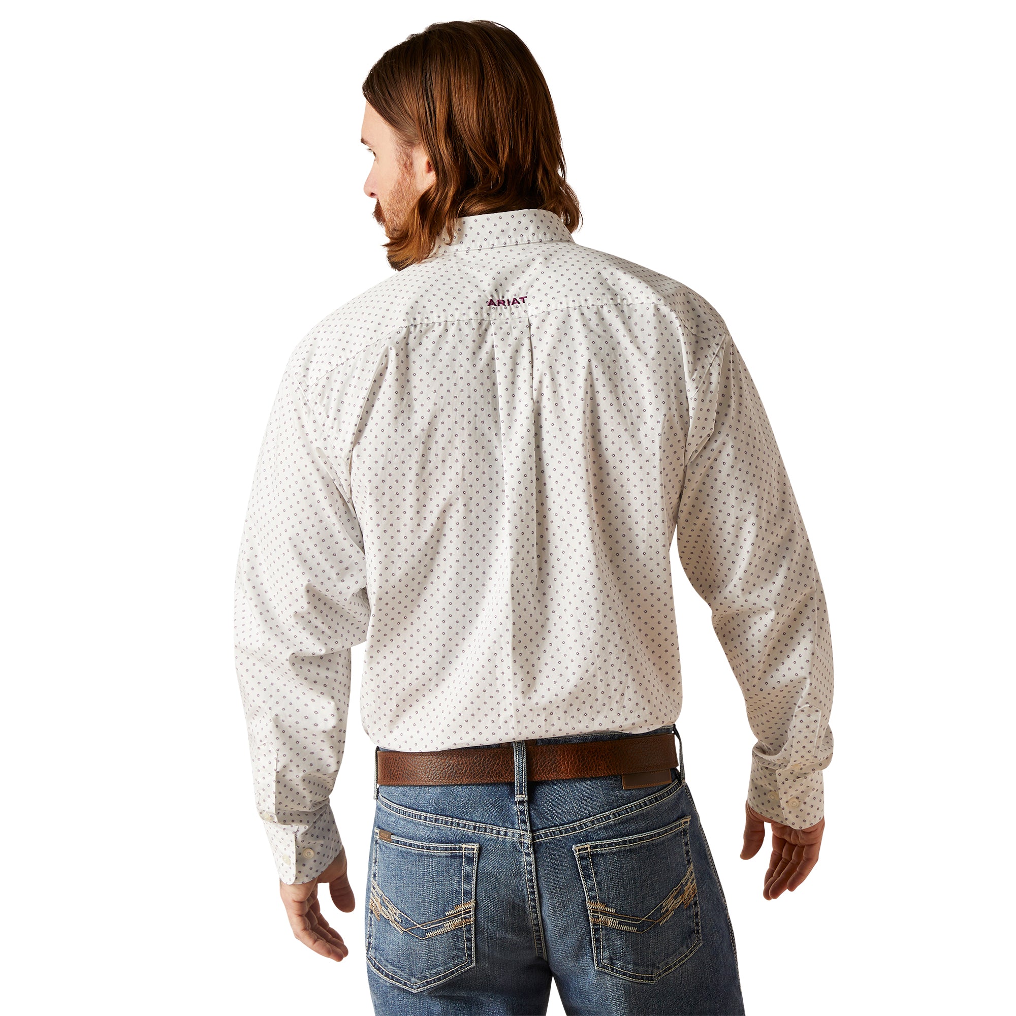 camisa ariat blanca para hombre