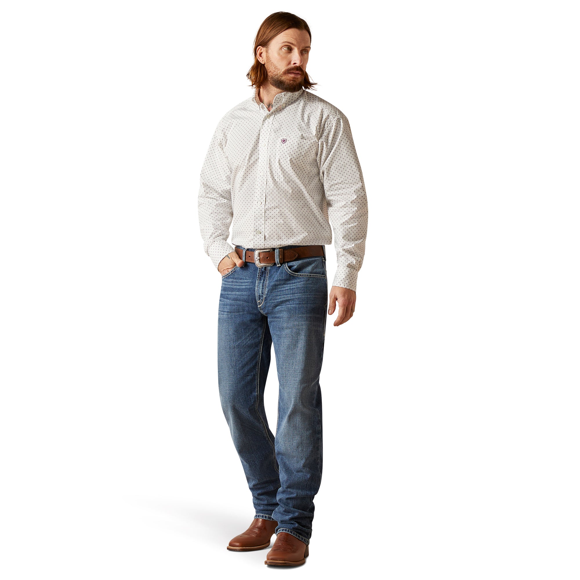 camisa ariat blanca