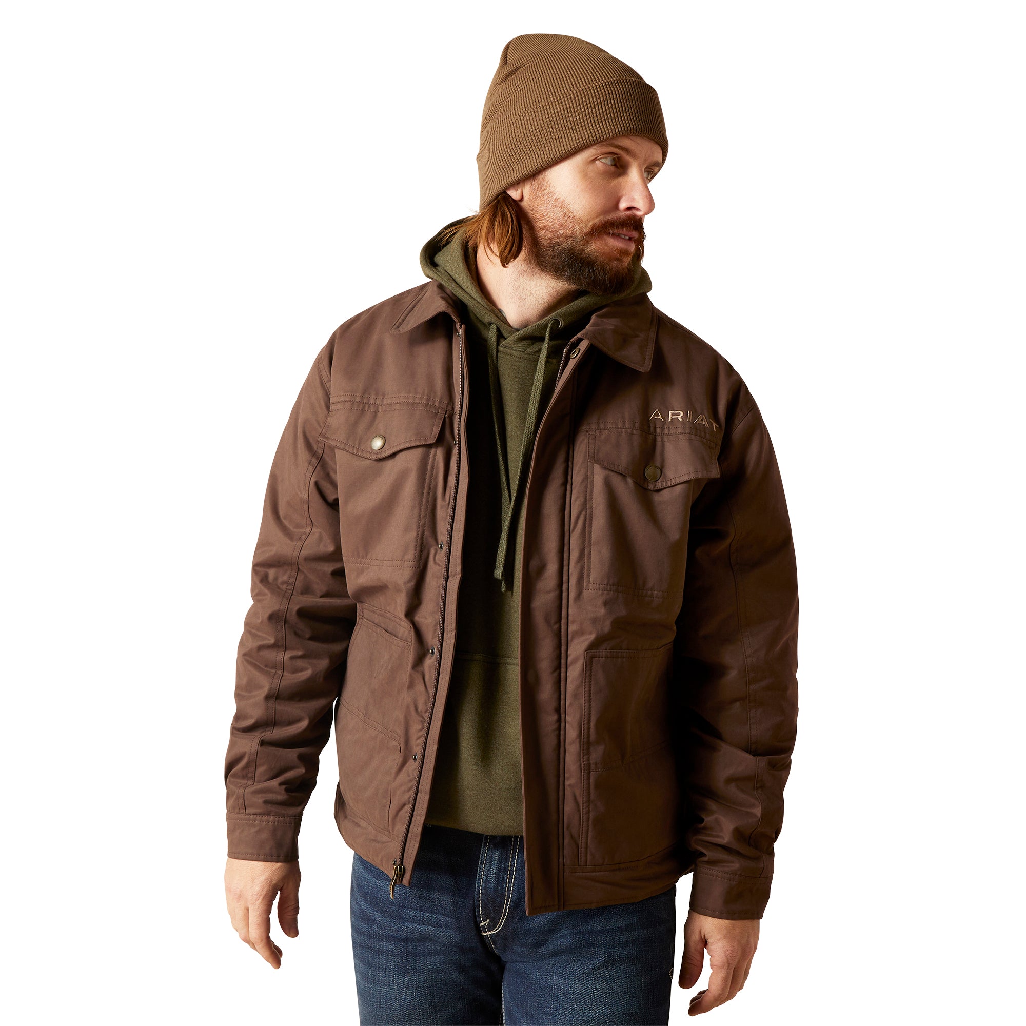 ariat mens jackets brown