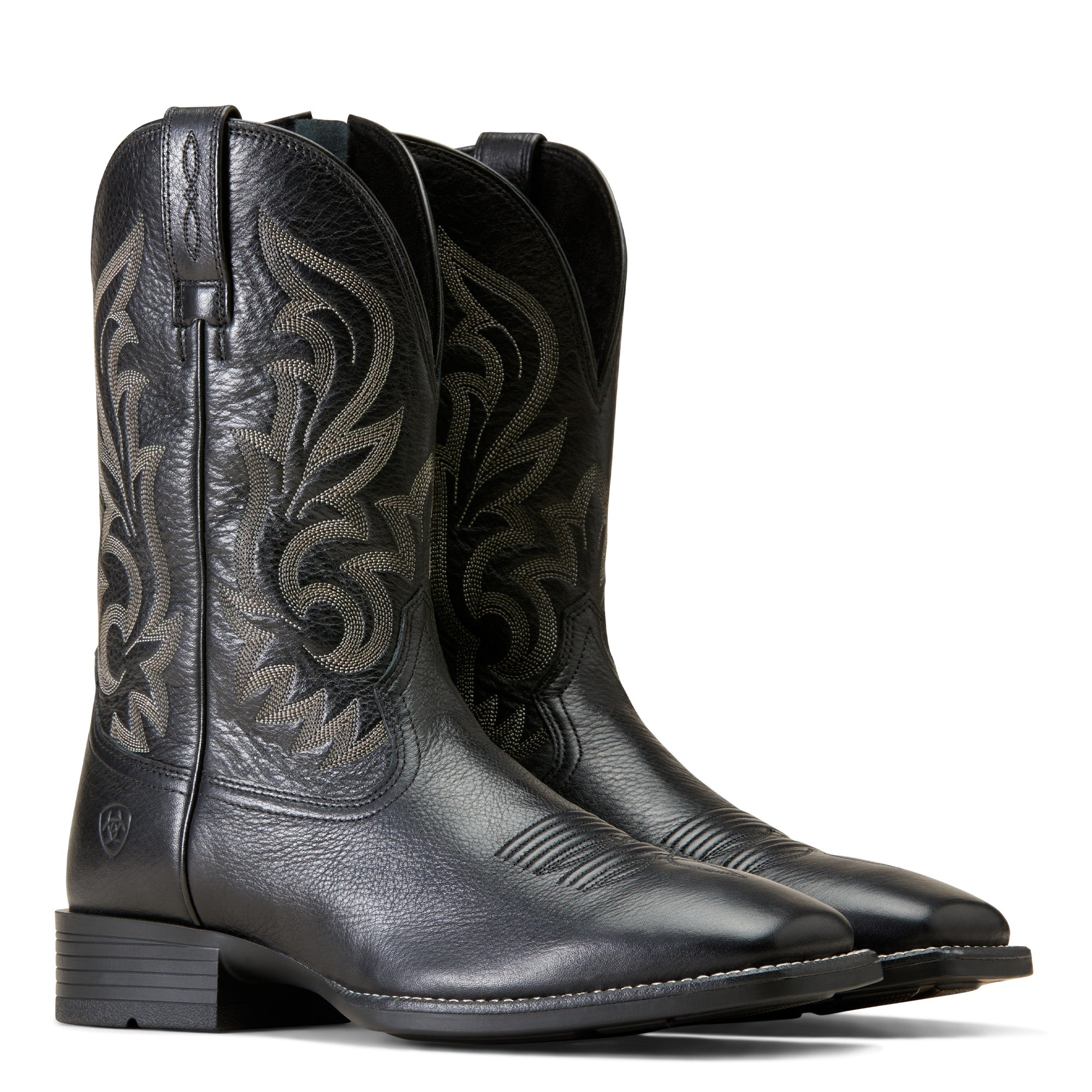 black cowboy boots for men