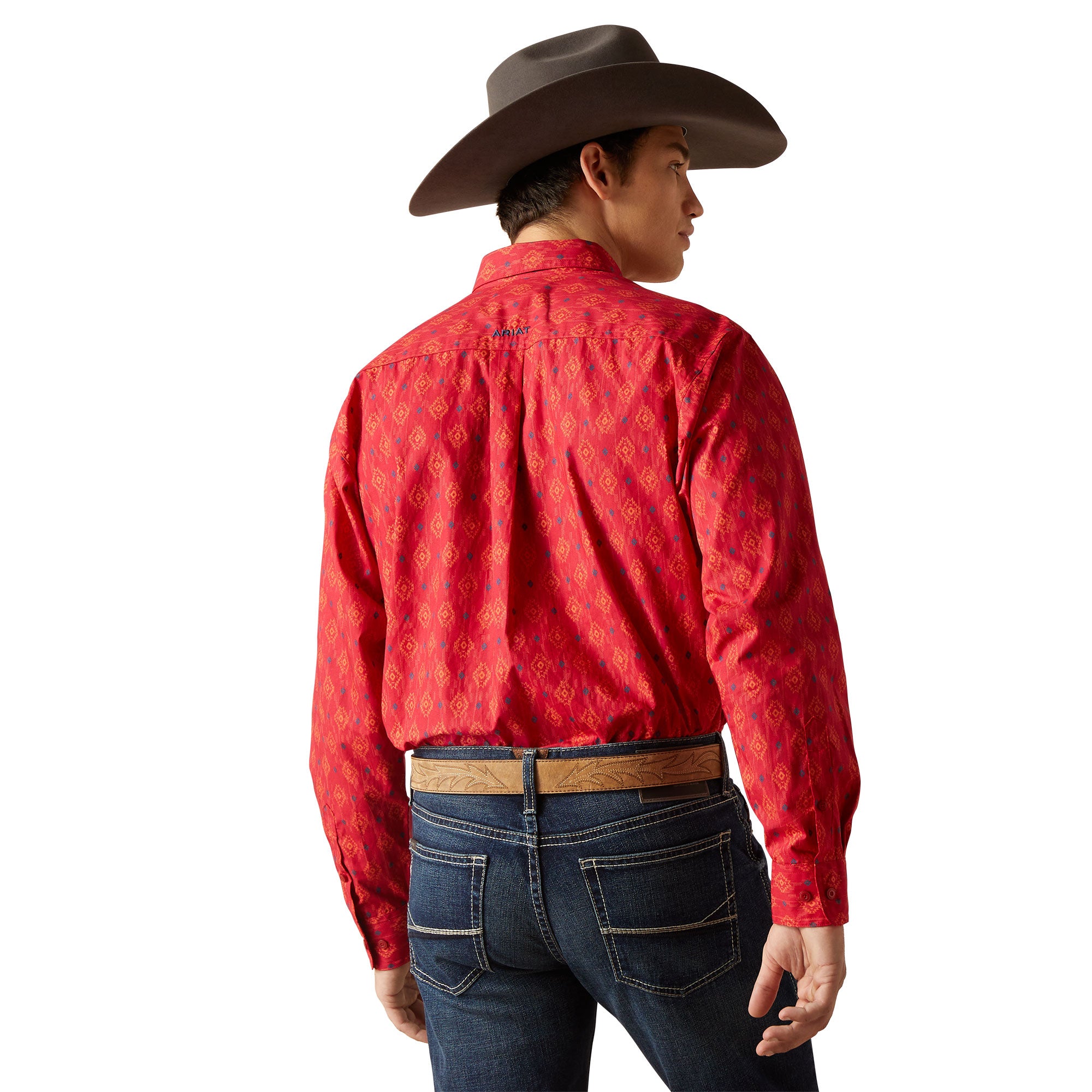 CAMISA ARIAT ROJA MANGA LARGA